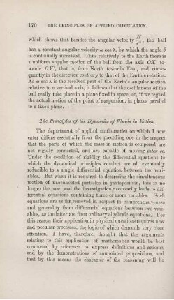 The Principles of Dynamics of Fluids in Motion.