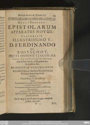 Eryci[i] Puteani Epistolarum Apparatus Novus: Centuria II.