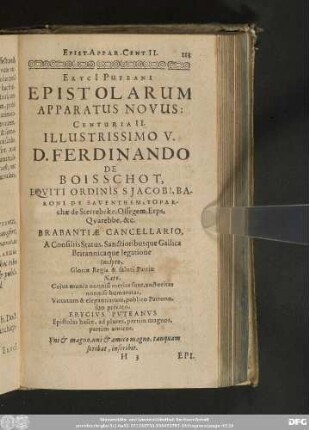 Eryci[i] Puteani Epistolarum Apparatus Novus: Centuria II.