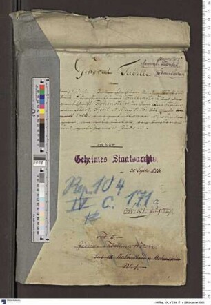 Generaltabelle über die Veränderungen bei den Juden in den Städten des Fürstentums Halberstadt und der Grafschaft Hohenstein von 1776 bis 1806