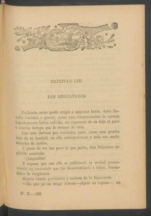 Capítulo LIII - Los resultados
