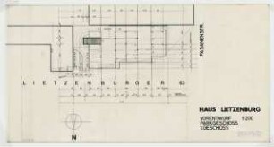 Haus Lietzenburg Meineckestraße 11/ Lietzenburger Straße 60, Berlin-Wilmersdorf: Grundriss 1. Obergeschoss 1:200