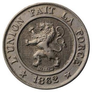Fundmünze, 10 Centimes, 1862