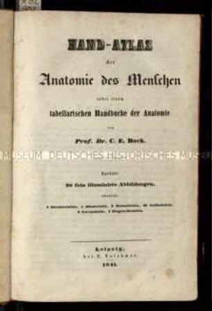 Anatomischer Atlas von Carl Ernst Bock