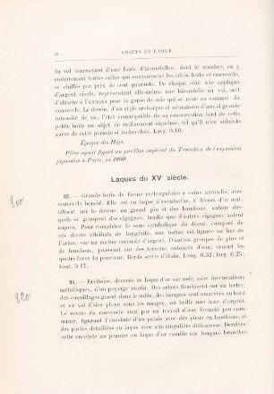 Laques du XVe siècle