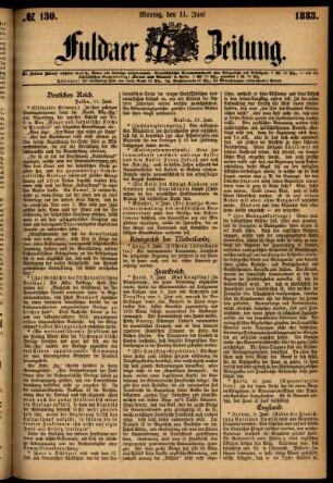 Ausgabe vom Montag, den 11. Juni 1883.