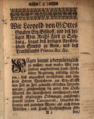 Wein-Einlags- Und Verungeldungs-Instruction Deß Hochlöbl. Ertz-Bisch- und Fürstenthums Saltzburg