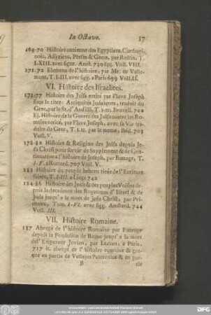 VI. Histoire des Israelites.