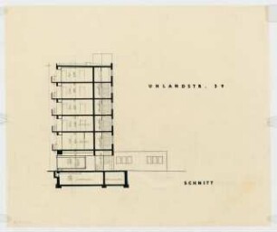 Wohnhäuser Uhlandstraße 39 / Lietzenburger Straße 40, Berlin-Wilmersdorf: Schnitt