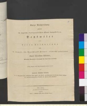 Brief von Lehmann, Friedrich Wilhelm an Goethe, Johann Wolfgang von