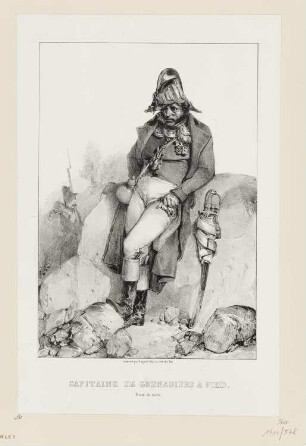 Capitaine de grenadiers a pied, tenue de route, aus: "Kaiser und die kaiserliche Garde"