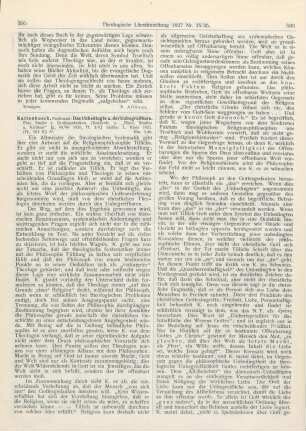 595-597 [Rezension] Kattenbusch, Ferdinand, Das Unbedingte u. d. Unbegreifbare