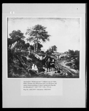 Porträt eines Ehepaares mit zwei Kindern und einem Kindermädchen in einer Landschaft (Familie des Künstlers?)