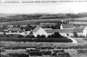 Wilsdruff-Herzogswalde. Tännichtmühle, Müller Gustav Kosock hier tätig, später: Neumühle Boblas, Gastwirtschaft, Mühle, Brotfabrik, Weiss- und Kuchenbäckerei, kolorierte Ansichtskarte um 1910/15, Repro