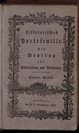 1: Taschenbuch zur angenehmen und nützlichen Unterhaltung