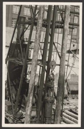 Ansichtskarte Ramme, Baustelle an der Schlesischen Brücke