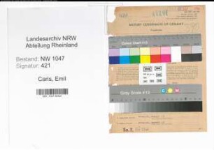 Entnazifizierung Emil Caris , geb. 08.01.1906 (Musiklehrer)