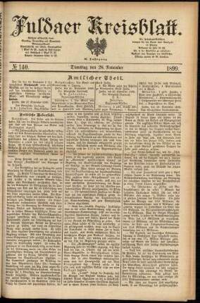 Ausgabe vom Dienstag, den 28. November 1899.