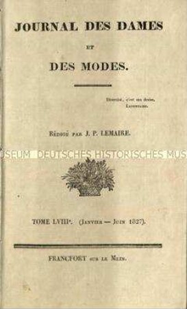 Modezeitschift. 58. Jahrgang 1827