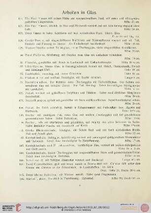 Arbeiten in Glas (Nr. 125-149)