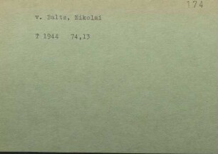Baltz v., Nikolai