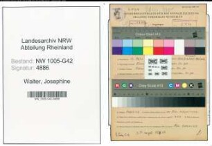 Entnazifizierung Josephine Walter , geb. 19.03.1892 ()