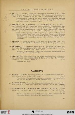Nachtrag (Nr. 460-466)
