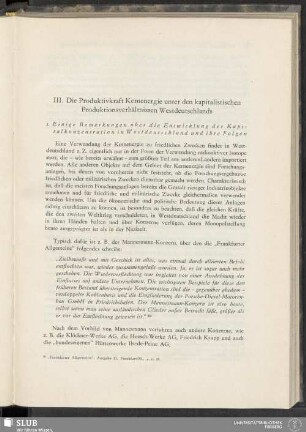 III. Die Produktivkraft Kernenergie unter den kapitalistischen Produktionsverhältnissen Westdeutschlands