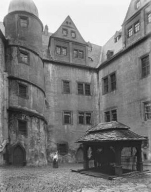 Schloss Rochsburg : Rochsburg. Brunnenhaus im inneren Schlosshof