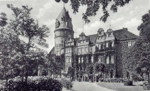Detmolder Schloss / Ansichtskarte versendet 1949. Detmold. Schlossplatz. Ansichtskarte