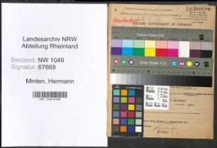 Entnazifizierung Hermann Minten , geb. 22.02.1883 (Landwirt)