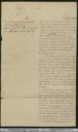 Eigenh. Briefkonzept von August Wilhelm von Schlegel an Philipp Joseph von Rehfues, Bonn, 06.05.1830