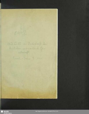Laufer, Berthold: Verzeichnis der tibetischen Handschriften der Königlichen Bibliothek zu Dresden