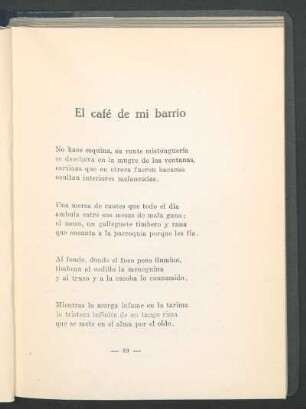 El café de mi barrio