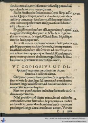 …adiecimus decem decreta ab instituto aliena.