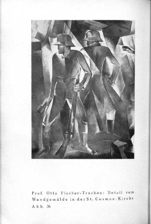 Prof. Otto Fischer-Trachau: Detail vom Wandgemälde in der St. Cosmae-Kirche. Abb. 36