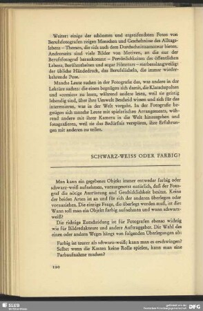 Schwarz-weiss oder farbig