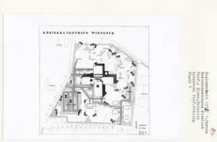 Kreiskrankenhaus Wiesloch (Diplomarbeit bei Peter Poelzig): Lageplan 1:500