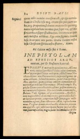 In Epistolam Ad Ephesios Argumentum ...