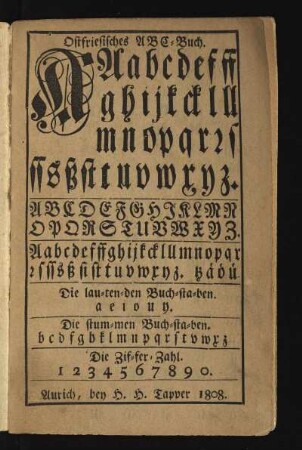 Ostfriesisches ABC-Buch