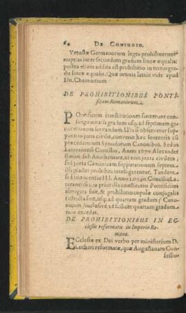 De Prohibitionibus In Ecclesiis reformatis in Imperio Romano.