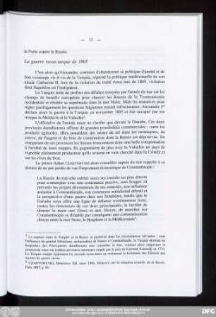 La guerre russo-turque de 1805