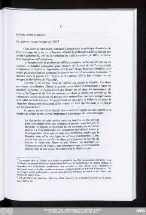 La guerre russo-turque de 1805