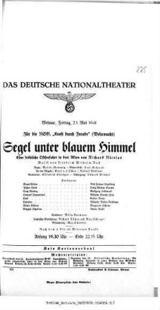 Segel unter blauem Himmel