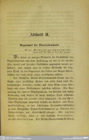 Abschnitt II. Gegenwart der Blaufarbenwerke