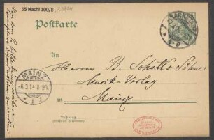 Brief an B. Schott's Söhne : 08.03.1904