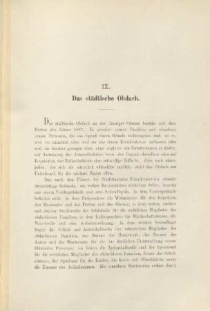 IX. Das städtische Obdach