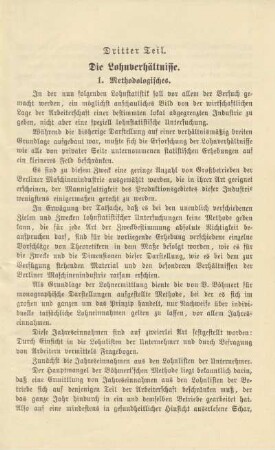 Dritter Teil. Die Lohnverhältnisse
