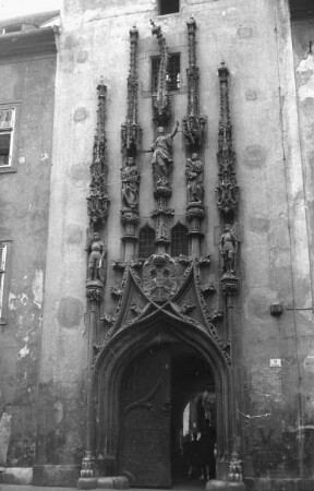 Brünn / Brno, Portal des Alten Rathauses, Pilgram, Anton
