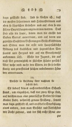 12. Vorsicht in Ansehung ihrer nachdem sie bestellt sind